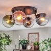 Gastor Plafondlamp, Kogellampje Blauw, Chroom, Groen, Duidelijk, Koperkleurig, Rookkleurig, 4-lichts