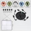Koyoto Hanglamp, Kogellampje, Hanglamp Blauw, Chroom, Groen, Koperkleurig, Rookkleurig, 5-lichts