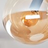 Gastor Plafondlamp, Kogellampje Amber, Rookkleurig, 4-lichts