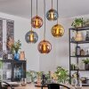 Koyoto Hanglamp, Kogellampje, Hanglamp Goud, Zwart, 5-lichts