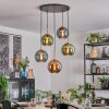 Koyoto Hanglamp, Kogellampje, Hanglamp Goud, Zwart, 5-lichts