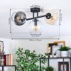 Koyoto Plafondlamp, Kogellampje Amber, Duidelijk, Rookkleurig, 3-lichts