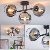 Koyoto Plafondlamp, Kogellampje Duidelijk, Rookkleurig, 3-lichts