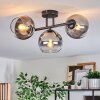 Koyoto Plafondlamp, Kogellampje Duidelijk, Rookkleurig, 3-lichts