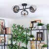 Koyoto Plafondlamp, Kogellampje Duidelijk, Rookkleurig, 3-lichts