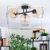 Koyoto Plafondlamp, Kogellampje Amber, Duidelijk, 3-lichts
