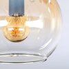 Koyoto Plafondlamp, Kogellampje Amber, Duidelijk, 3-lichts