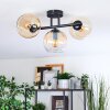 Koyoto Plafondlamp, Kogellampje Amber, Duidelijk, 3-lichts