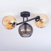 Koyoto Plafondlamp, Kogellampje Amber, Rookkleurig, 3-lichts