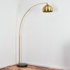 Baloca Staande lamp, Booglampen Messing, Zwart, Wit, 1-licht