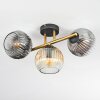 Ripoll Plafondlamp, Kogellampje Goud, Zwart, 3-lichts