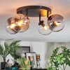 Gastor Plafondlamp, Kogellampje Amber, Duidelijk, Rookkleurig, 4-lichts