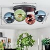 Koyoto Plafondlamp, Kogellampje Blauw, Groen, Koperkleurig, 4-lichts