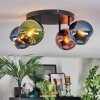Koyoto Plafondlamp, Kogellampje Blauw, Groen, Koperkleurig, 4-lichts