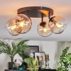 Koyoto Plafondlamp, Kogellampje Amber, Duidelijk, 4-lichts