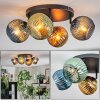Koyoto Plafondlamp, Kogellampje Blauw, Goud, Groen, 4-lichts