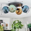 Koyoto Plafondlamp, Kogellampje Blauw, Goud, Groen, 4-lichts