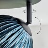 Koyoto Plafondlamp, Kogellampje Blauw, Goud, Koperkleurig, 4-lichts