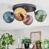 Koyoto Plafondlamp, Kogellampje Blauw, Goud, Groen, Koperkleurig, 4-lichts