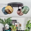 Koyoto Plafondlamp, Kogellampje Blauw, Goud, Groen, Koperkleurig, 4-lichts