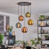Koyoto Hanglamp, Kogellampje, Hanglamp Goud, Zwart, 5-lichts