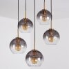 Koyoto Hanglamp, Kogellampje, Hanglamp Goud, Zwart, 5-lichts