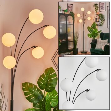 Gastor Kogellampje, Staande lamp Wit, 5-lichts