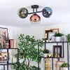 Koyoto Plafondlamp, Kogellampje Blauw, Groen, Duidelijk, Koperkleurig, 3-lichts