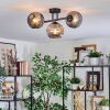 Ripoll Plafondlamp, Kogellampje Rookkleurig, 3-lichts