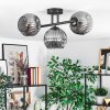 Ripoll Plafondlamp, Kogellampje Rookkleurig, 3-lichts