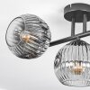 Ripoll Plafondlamp, Kogellampje Chroom, Duidelijk, Rookkleurig, 3-lichts