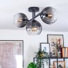 Koyoto Plafondlamp, Kogellampje Duidelijk, Rookkleurig, 3-lichts