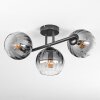Koyoto Plafondlamp, Kogellampje Duidelijk, Rookkleurig, 3-lichts