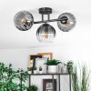 Koyoto Plafondlamp, Kogellampje Duidelijk, Rookkleurig, 3-lichts