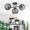 Koyoto Plafondlamp, Kogellampje Rookkleurig, 3-lichts