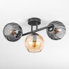 Koyoto Plafondlamp, Kogellampje Amber, Rookkleurig, 3-lichts