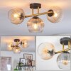Koyoto Plafondlamp, Kogellampje Goud, Zwart, 3-lichts