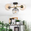 Koyoto Plafondlamp, Kogellampje Goud, Zwart, 3-lichts