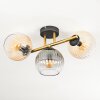 Koyoto Plafondlamp, Kogellampje Goud, Zwart, 3-lichts