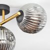 Ripoll Plafondlamp, Kogellampje Goud, Zwart, 3-lichts