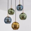 Koyoto Hanglamp, Kogellampje, Hanglamp Goud, Zwart, 5-lichts
