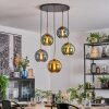 Koyoto Hanglamp, Kogellampje, Hanglamp Goud, Zwart, 5-lichts