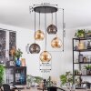 Koyoto Hanglamp, Kogellampje, Hanglamp Goud, Zwart, 5-lichts
