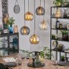 Koyoto Hanglamp, Kogellampje, Hanglamp Goud, Zwart, 5-lichts
