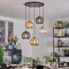 Koyoto Hanglamp, Kogellampje, Hanglamp Goud, Zwart, 5-lichts