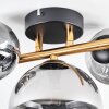 Chehalis Plafondlamp, Kogellampje Goud, Zwart, 3-lichts