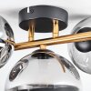 Chehalis Plafondlamp, Kogellampje Goud, Zwart, 3-lichts