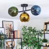 Koyoto Plafondlamp, Kogellampje Blauw, Goud, Groen, 3-lichts