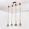 Ripoll Hanglamp, Kogellampje, Hanglamp Natuurlijke kleuren, Zwart, 4-lichts