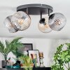 Koyoto Plafondlamp, Kogellampje Amber, Duidelijk, Rookkleurig, 4-lichts